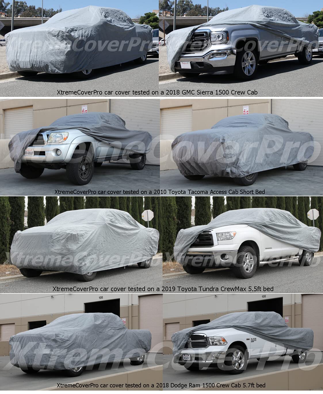 2024 Ford Ranger SuperCrew 5FT Bed Truck Cover - XtremeCoverPro Gold Series Grey Waterproof Car Cover for All-Weather Protection (Fits 2019-2025 Models) | Perfect for Outdoor Parking & Winter Storage