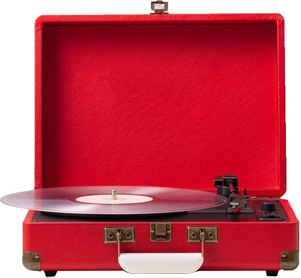 Vintage Gramophone Turntable Record Player with Built-in Stereo Speakers, RCA Audio Output & AUX Input - Perfect for Vinyl Lovers, Home Entertainment & Retro Decor (33/45/78 RPM)