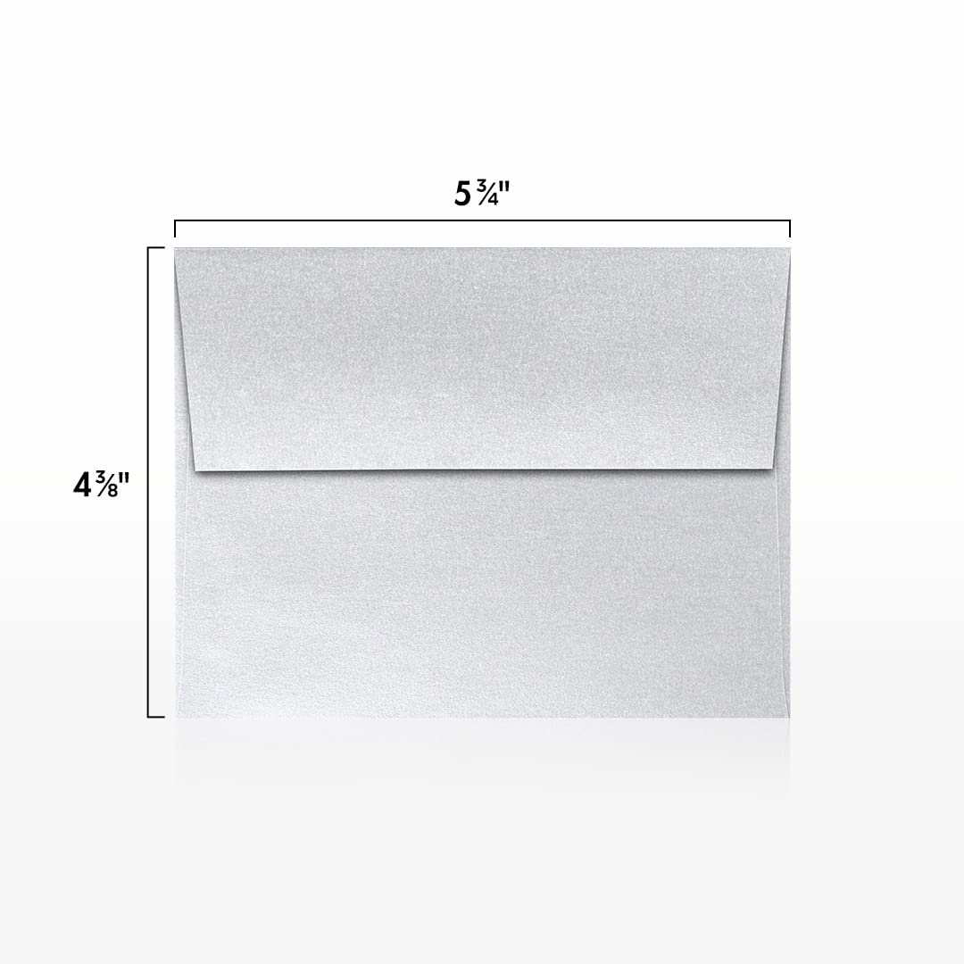 Premium A2 Silver Metallic Peel & Press Invitation Envelopes (4 3/8