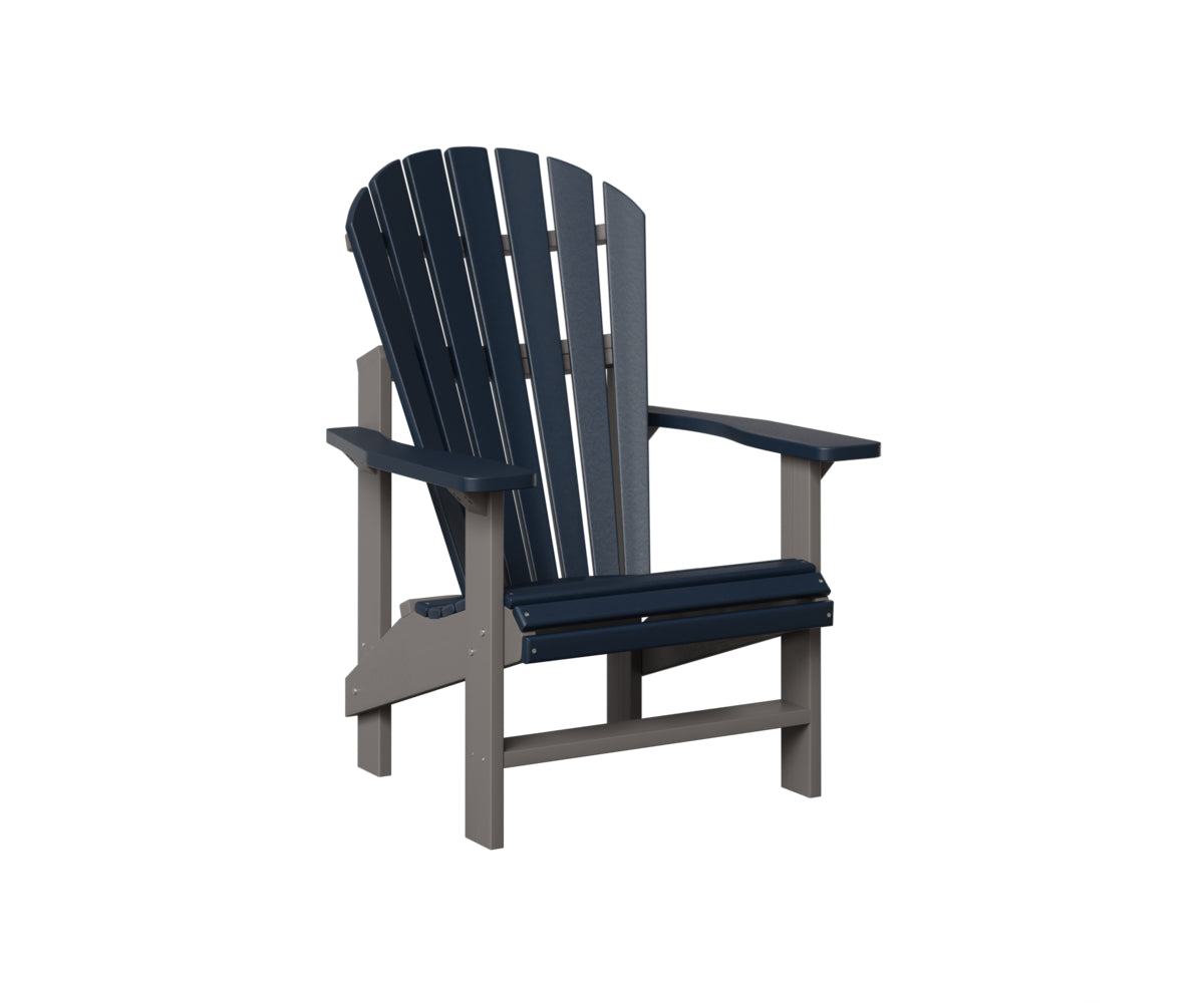 Comfortable Berlin Gardens Upright Adirondack Chair - Outdoor Patio Furniture for Relaxing in Garden, Backyard or Poolside