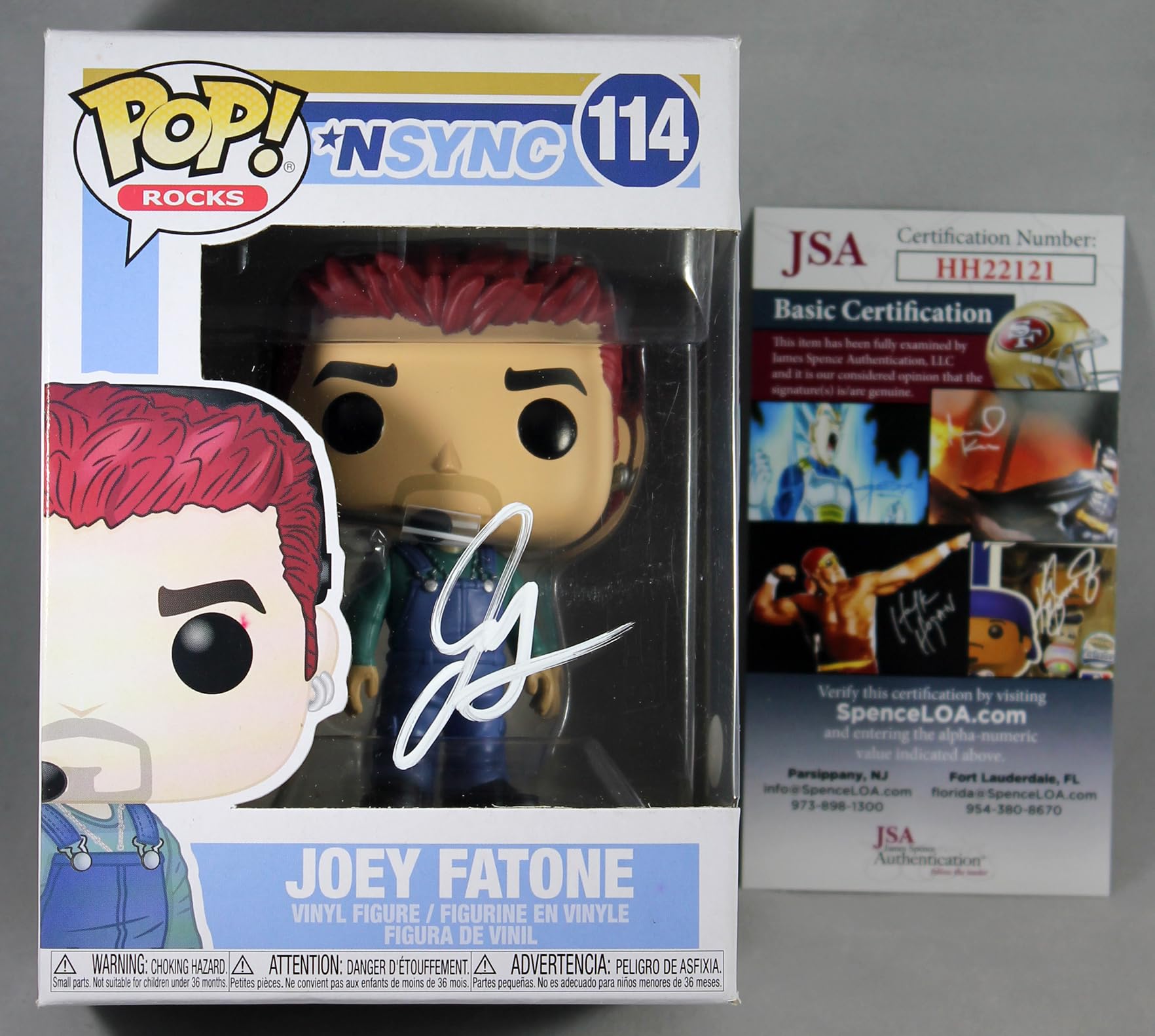 Joey Fatone Autographed NSYNC Funko Pop Vinyl Figure with JSA Certificate of Authenticity - Perfect for Music Memorabilia Collectors and NSYNC Fans Display