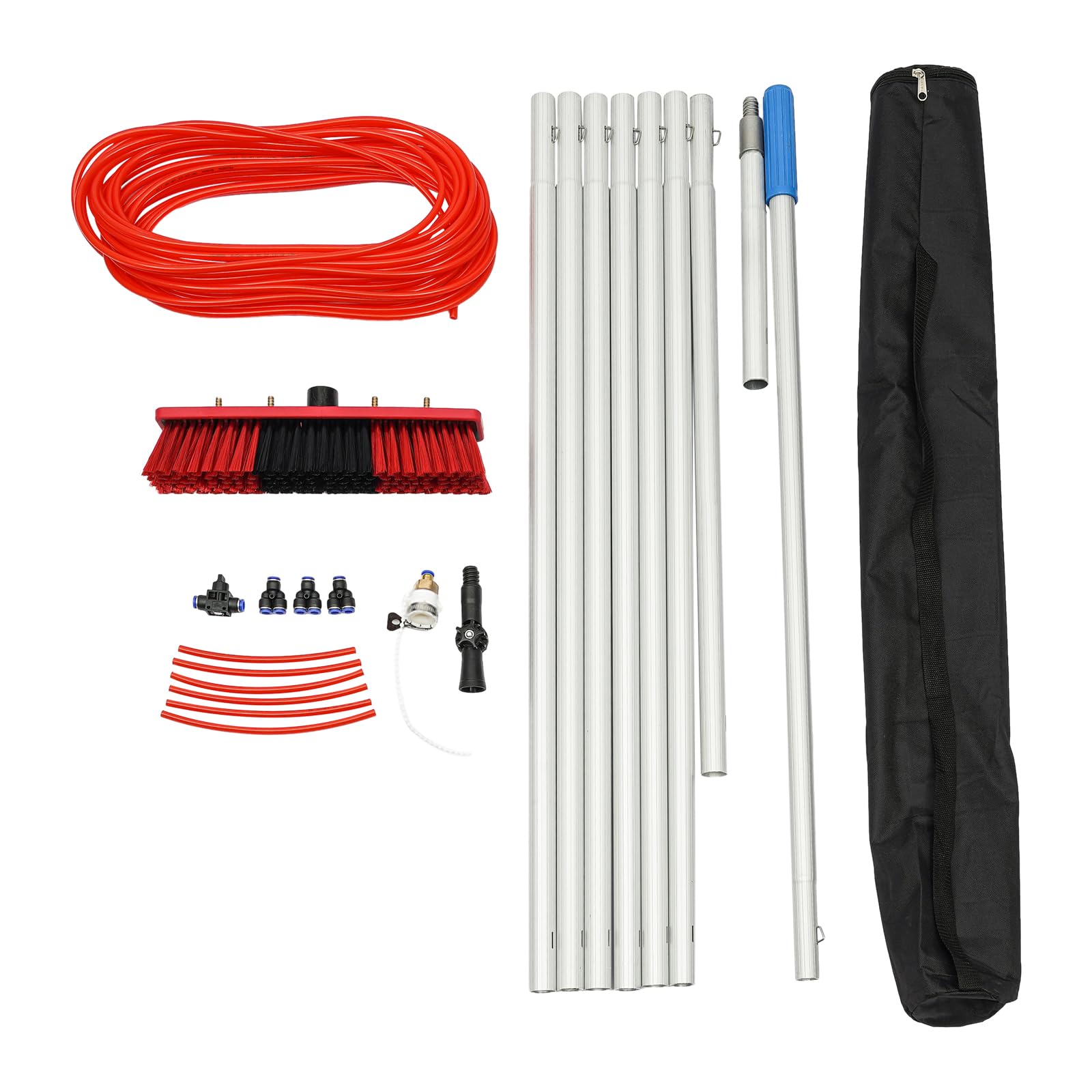 **DYRABREST Water Fed Pole Kit – Extendable Telescopic Window Cleaning Brush for Outdoor Glass, Solar Panels & Surfaces – High-Pressure Spray Washer (US Stock) – Perfect for Home, Commercial & RV Cleaning**
