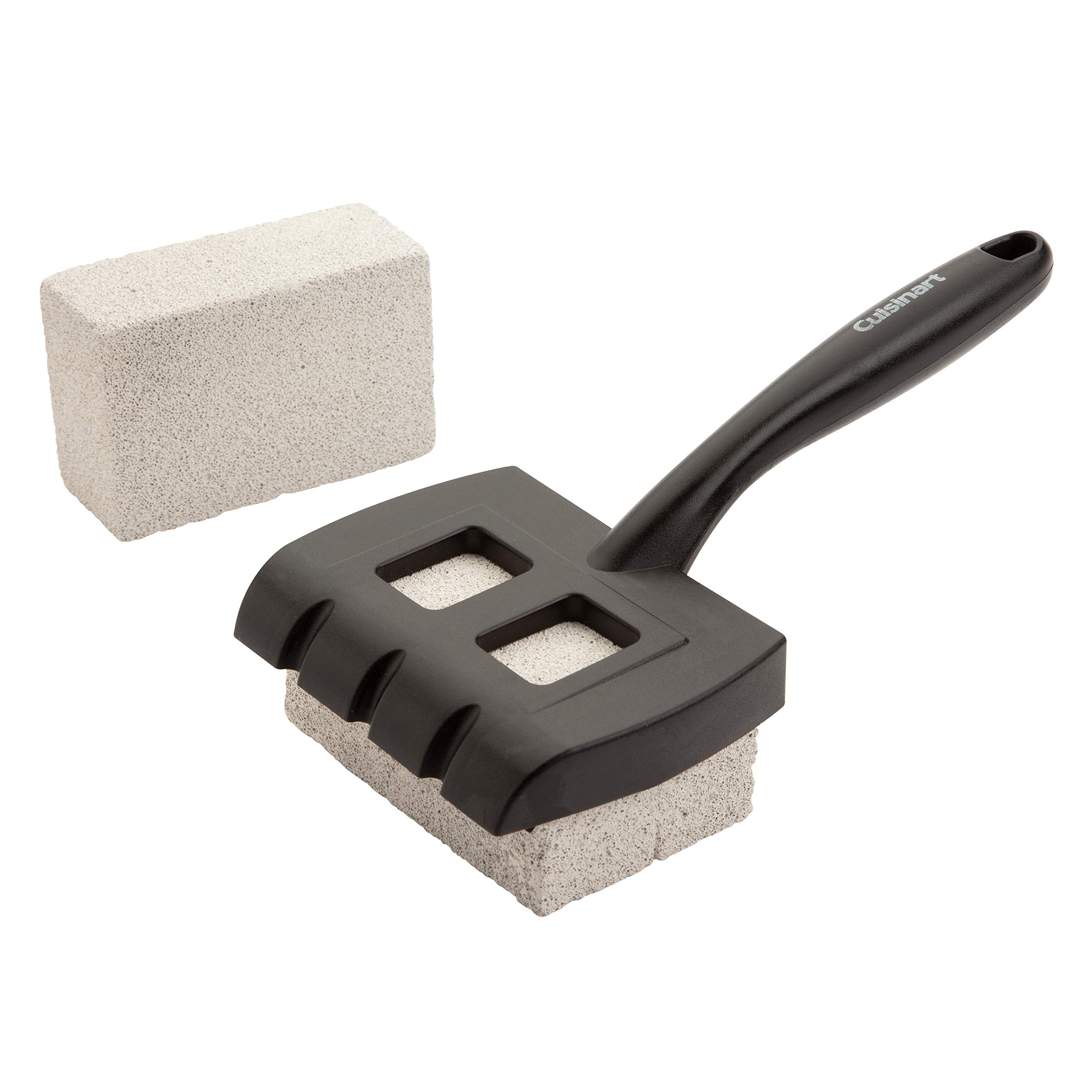 Cuisinart CCK-210 Grill Cleaning Brush for Stone Grills - Heavy Duty Bristles, White & Black Design - Perfect for BBQ, Outdoor Cooking & Camping