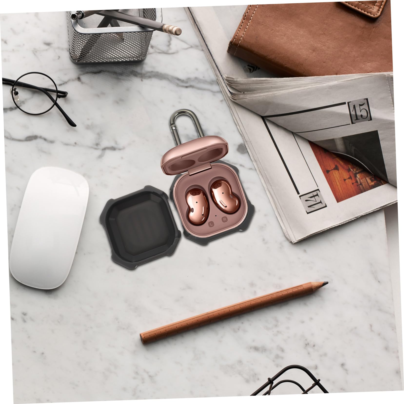 DOITOOL Silicone Earphone Case Cover - Protective Storage Pouch for AirPods, Earbuds & Headphones (1 Pack) - Durable & Stylish Accessory for Travel, Work & Gym