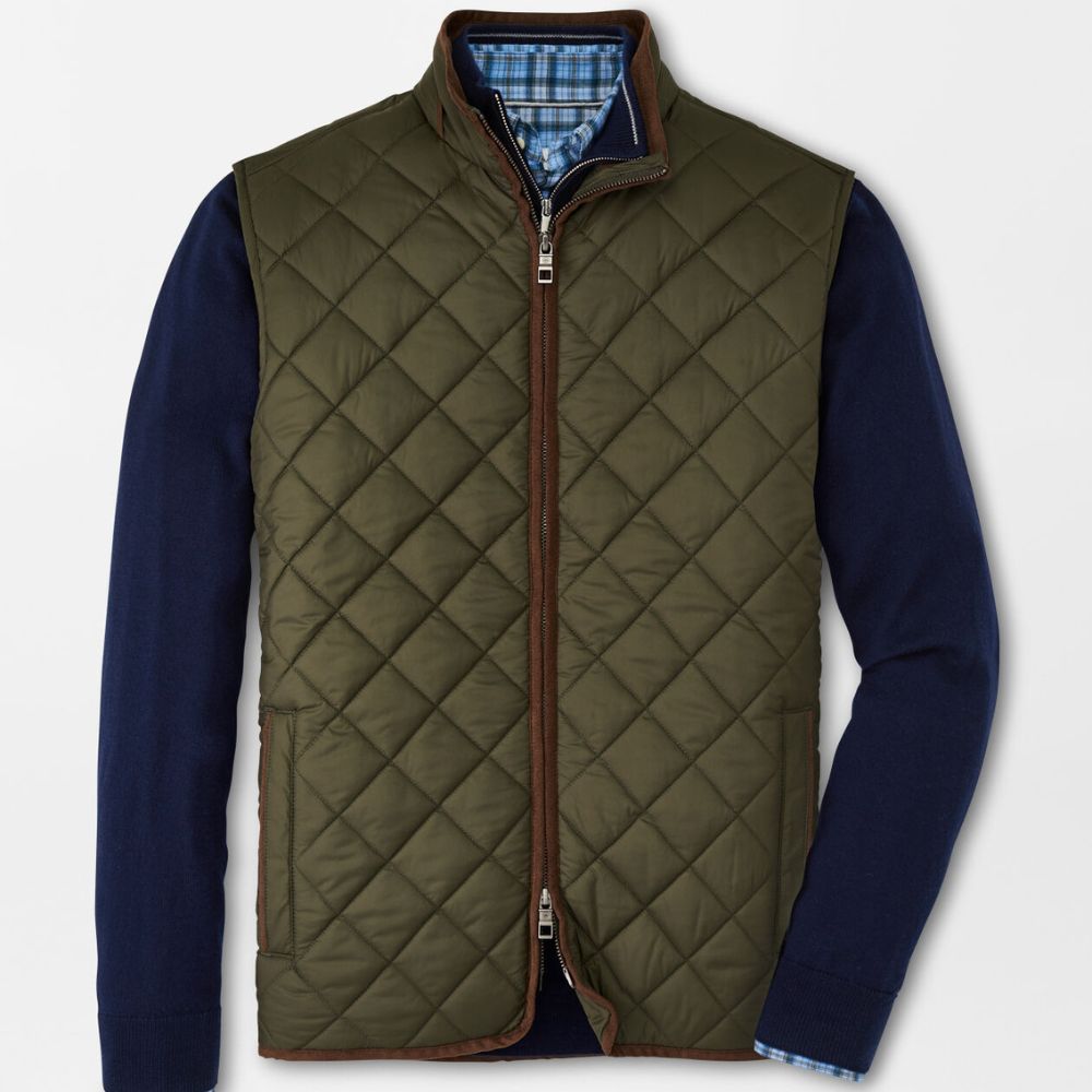 PETER MILLAR ESSEX QUILTED VEST for Men - Lightweight Insulated Winter Jacket with Premium Cotton Shell - Perfect for Outdoor Activities & Casual Wear