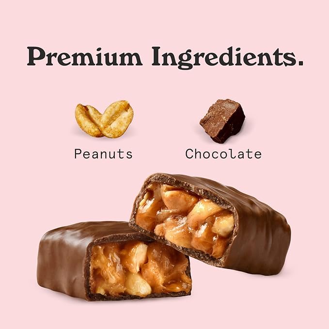 Keto Chocolate Candy Bars - Sugar Free, Gluten Free, Low Carb Snacks for Weight Loss & Energy Boost