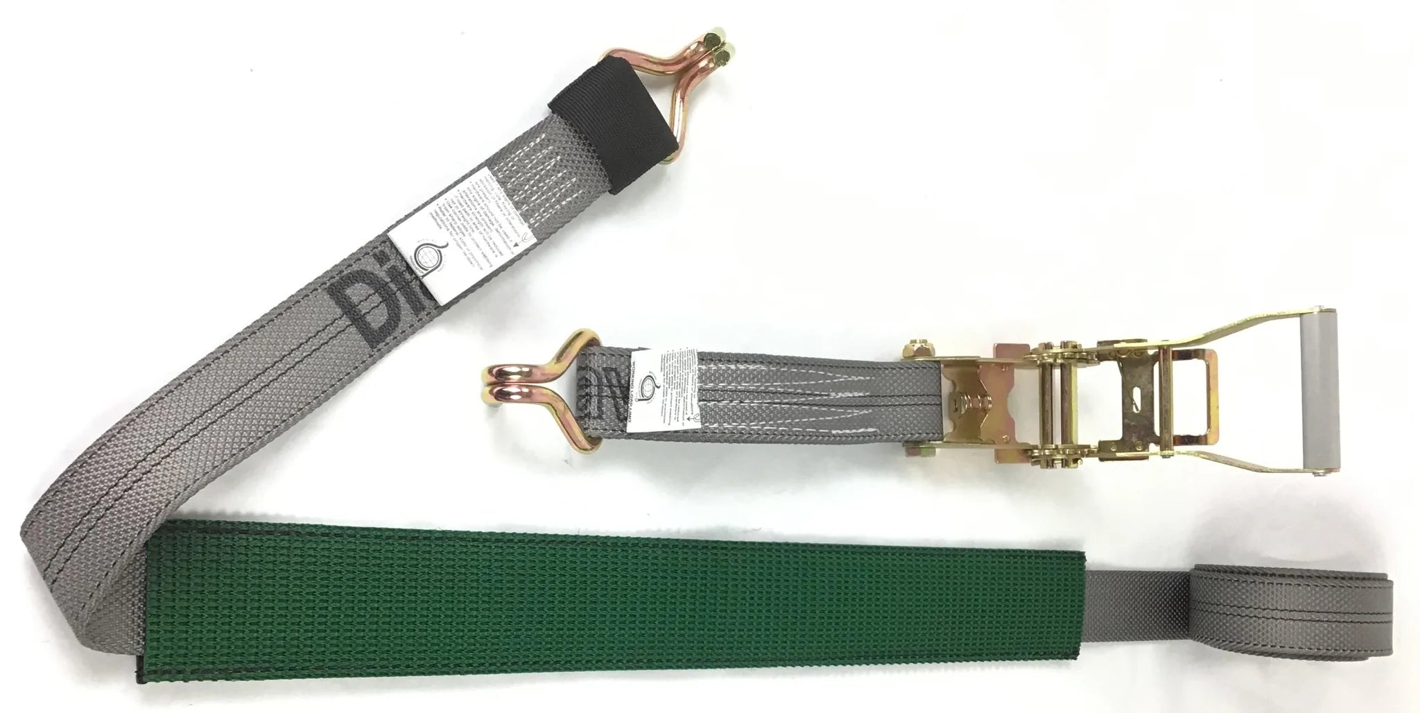 2-Pack 11' Diamond Weave Ratchet Straps with Wire Hooks - Heavy Duty 3-Point Wheel Tie Down Straps for Trucks, Trailers & Motorcycles - Includes 2' Low Profile Grip Sleeves for Secure Transport