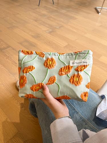 Color Block Floral Orange