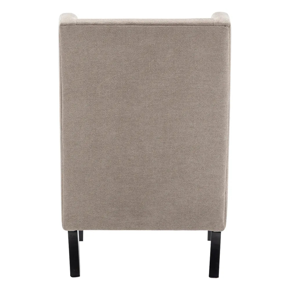 Gable Occasional Chair - Beige Chenille Upholstered Accent Chair for Living Room, Bedroom & Office - Comfortable Modern Lounge Seating for Reading Nook or Conversation Area
