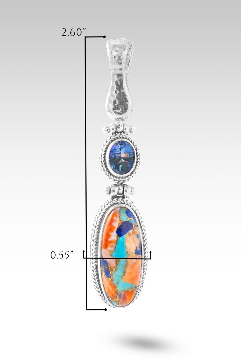 Love To Infinity Pendant™ - Genuine Lapis Spiny Oyster & Sheer Luck™ Mystic Topaz Necklace for Women | Perfect Gift for Anniversary, Valentine's Day & Special Occasions