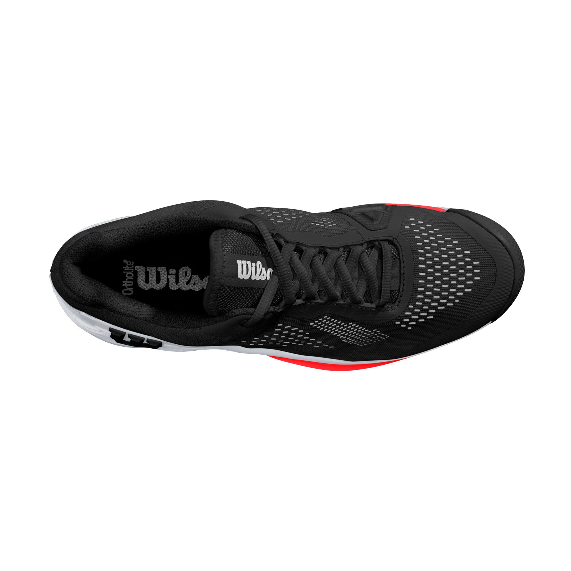 Wilson Rush Pro 4.0 Men's Tennis Shoes - Black/White/Red | Lightweight & Durable Court Shoes for Competitive Play | Perfect for Tennis, Pickleball & Casual Wear