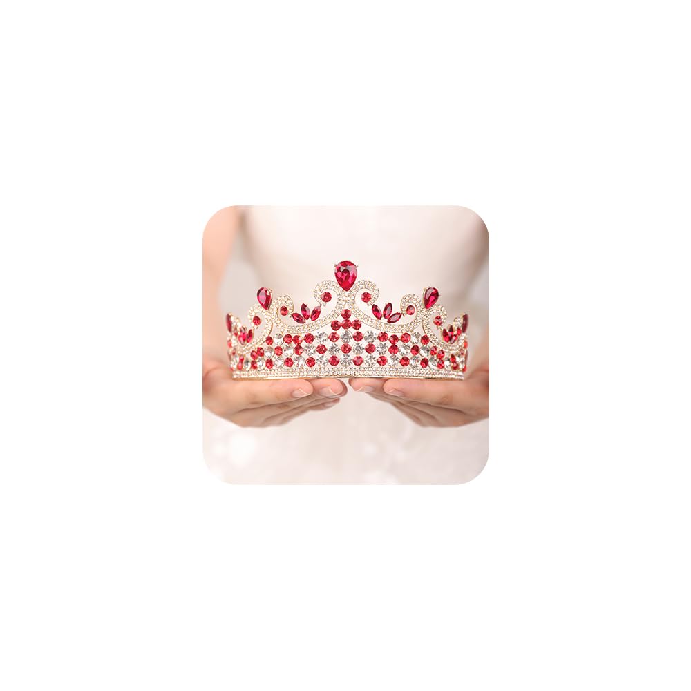 JWICOS Crystal Rhinestone Tiara Crown for Women - Elegant Wedding Bride Headpiece, Girls Pageant Birthday Prom Accessory | Perfect for Bridal Showers, Quinceañeras, and Special Occasions