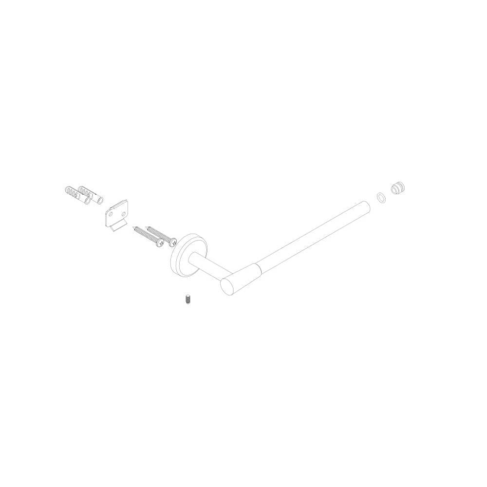 HELVEX Deco Collection Small Towel Bar - Chrome Bathroom Towel Holder - Modern Bathroom Hardware - Perfect for Bathrooms, Powder Rooms & Spa Areas
