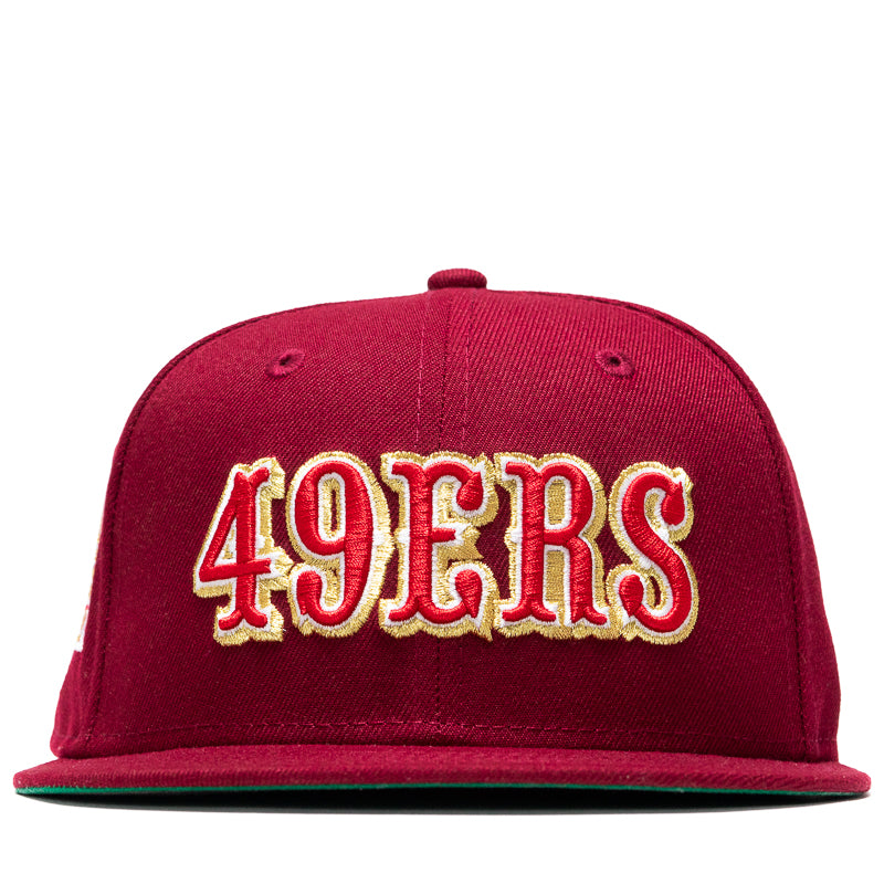 New Era x Politics San Francisco 49ers 59FIFTY Fitted Cap - Cardinal Red Official NFL Licensed Hat for Men - Perfect for Game Day, Sports Events & Streetwear Fashion