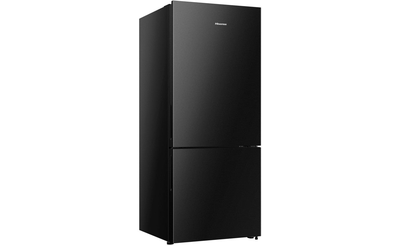 Hisense 417L Bottom Mount Refrigerator - Energy Efficient PureFlat Eco Vision, Black Steel HRBM418E - Perfect for Small Kitchens & Apartments