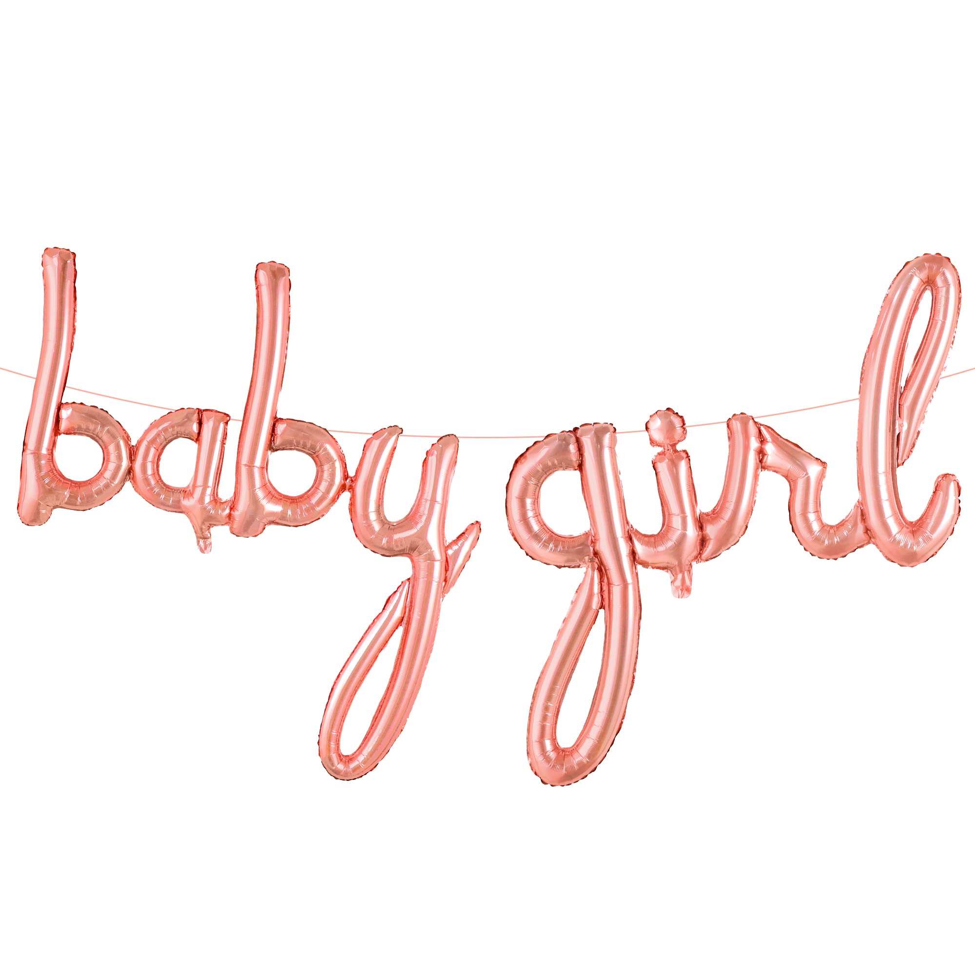 KatchOn 37 Inch Rose Gold Baby Girl Balloon Letters - Baby Shower Decorations, Gender Reveal Party Supplies, Its A Girl Sign for Nursery Decor & Birthday Celebrations
