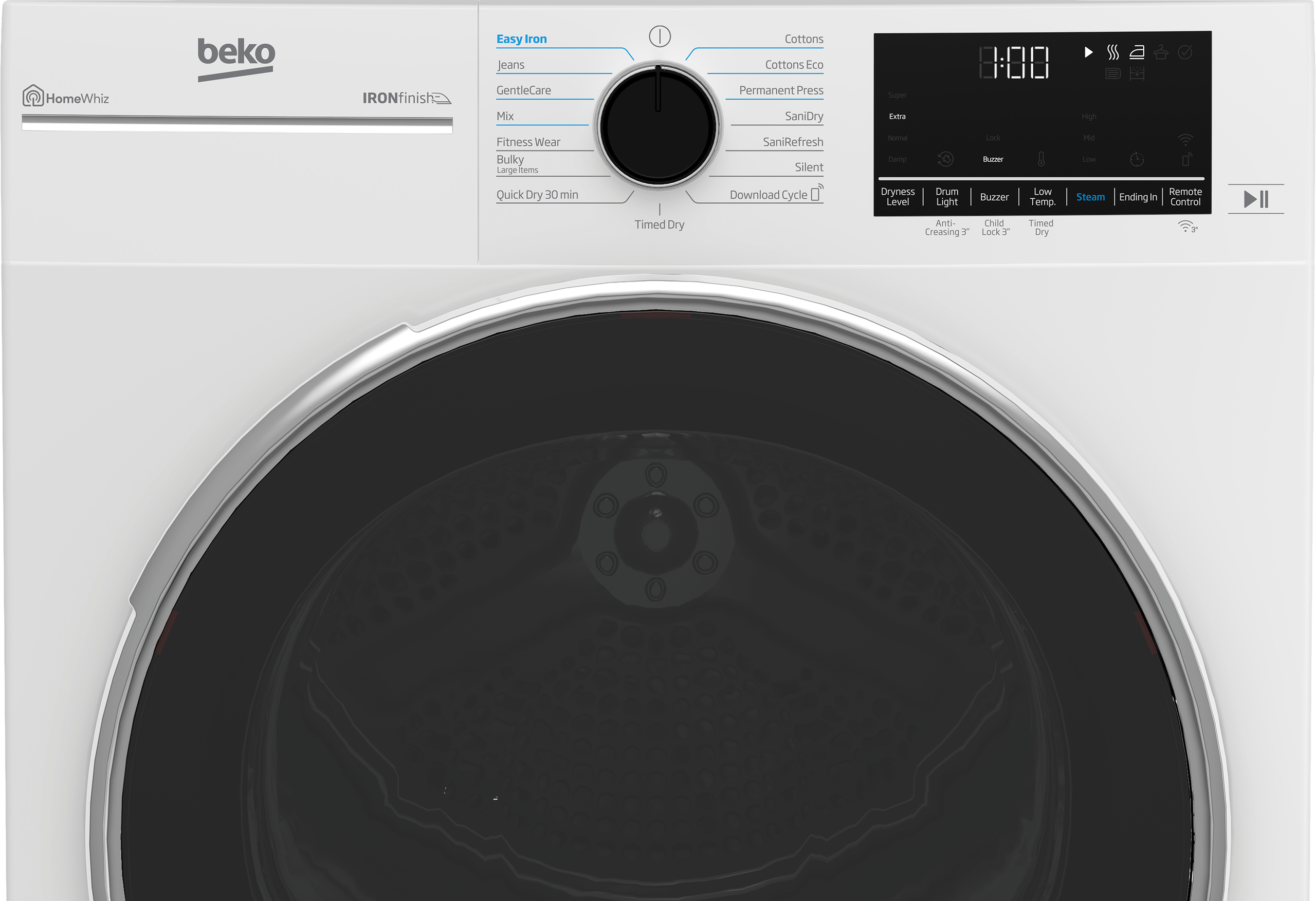 Beko HPD24414W2 24 Inch Heat Pump Ventless Front Load Dryer - Energy Efficient Laundry Solution for Apartments & Small Spaces