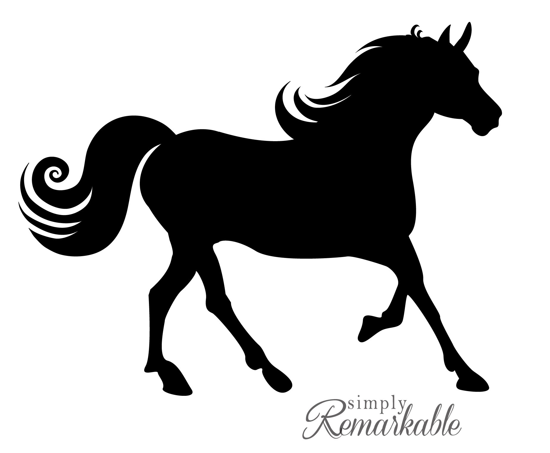 Premium Vinyl Decal Sticker for Laptop, Wall, Car, MacBook - Elegant Horse Design | Perfect for Personalizing Devices, Home Decor & Vehicle Customization
