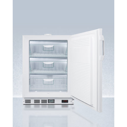 Accucold 24 Inch Wide ADA Compliant Built-In All Freezer - Energy Efficient Upright Freezer for Restaurants, Commercial Kitchens & Home Use