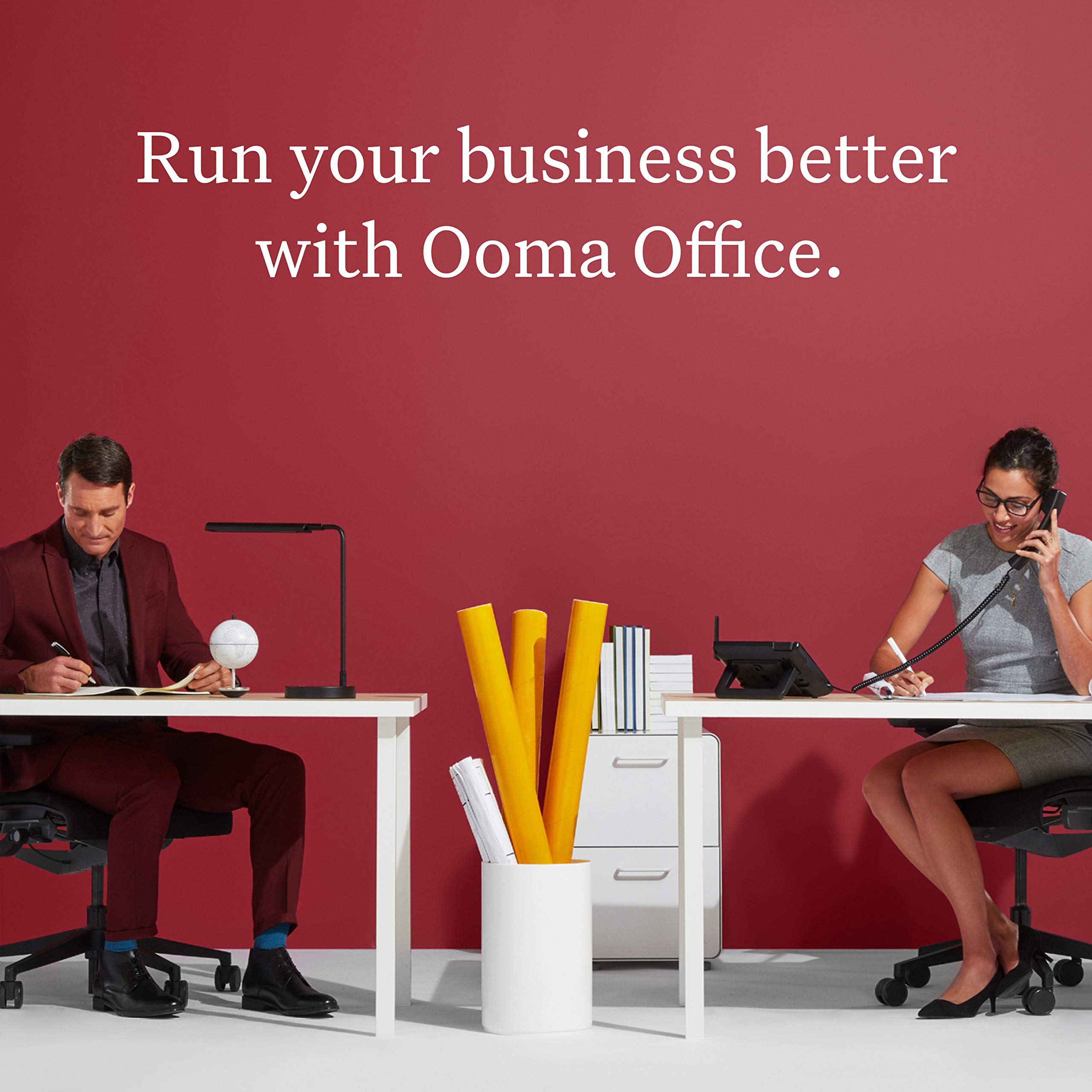 Ooma Office 2 Linx Business VoIP Phone System with 2 Lines - Certified Refurbished | Ideal for Small Business & Home Office Communication