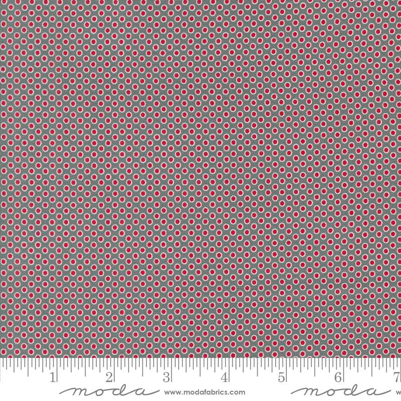 Urban Chiks Kitty Christmas Polka Dot Fabric - Grey COAL (Sold by the Yard) for Holiday Quilting, DIY Crafts & Home Decor