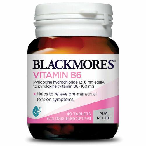 Blackmores Vitamin B6 100mg Supplement - Supports Energy, Metabolism & Nervous System - Ideal for Stress Relief & Healthy Skin - Perfect for Daily Wellness & Active Lifestyles
