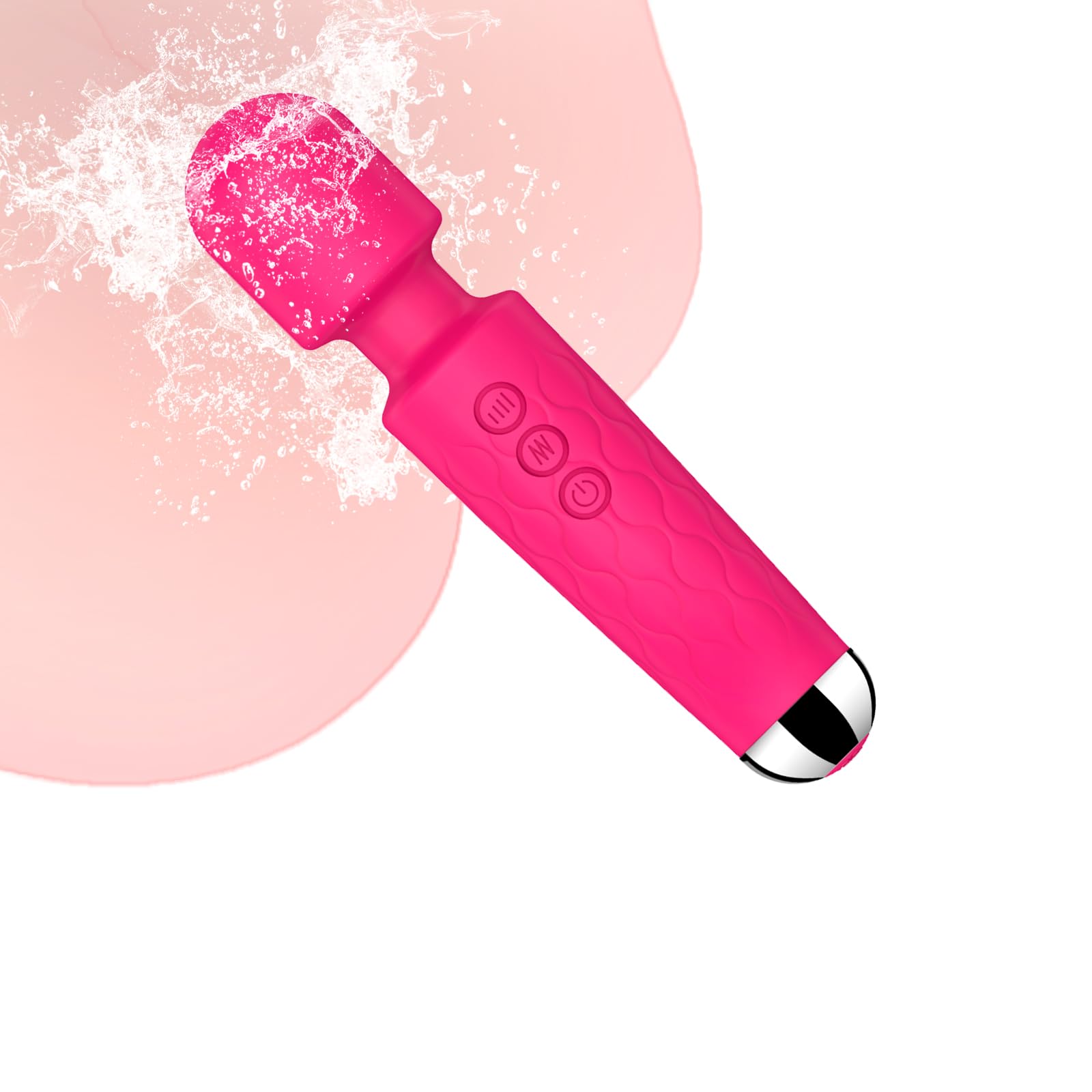 Premium Rose Red Vibrating Wand - 8 Speeds & 20 Patterns G-Spot Stimulator, Clitoral Massager, Waterproof Adult Sex Toy for Women - Perfect for Solo Play, Couples Intimacy & Sensual Exploration