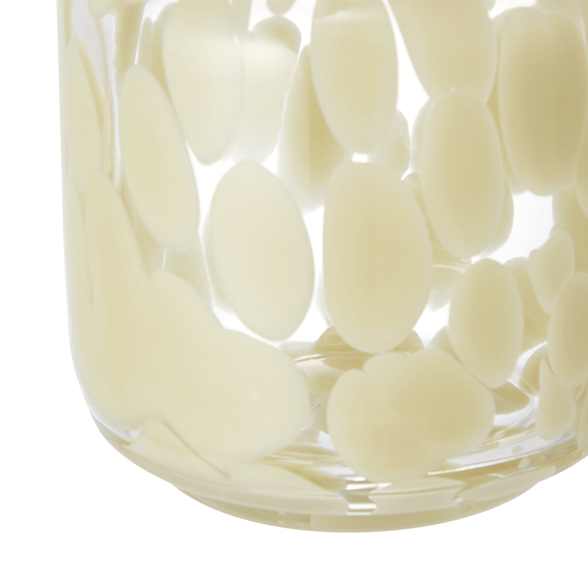 Dot Pattern Flower Vase - Modern Ceramic Home Decor for Living Room, Bedroom, Office | Beige Minimalist Vase for Fresh Flowers, Artificial Plants & Centerpiece Arrangements