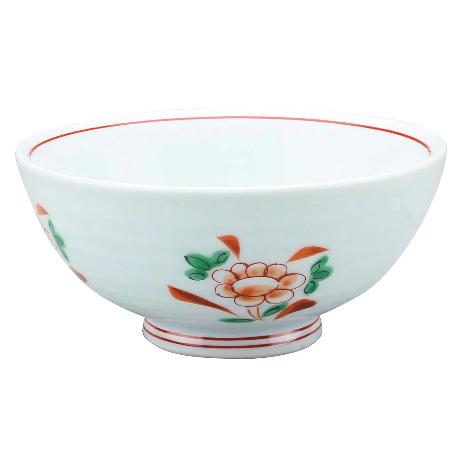 Premium EBM Porcelain Tempered Rice Bowl - 11.5cm Kusabana Design - Durable & Microwave Safe - Perfect for Asian Cuisine, Home Dining & Restaurant Use