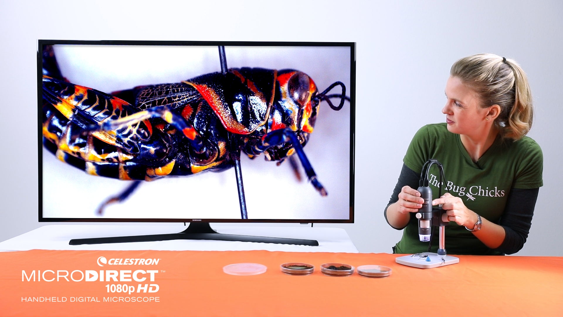 Used MicroDirect 1080P HDMI Handheld Digital Microscope with 8 LED Lights - Portable USB Microscope for Coin Collecting, Jewelry Inspection & PCB Repair - Ideal for Hobbyists, Engineers & Students