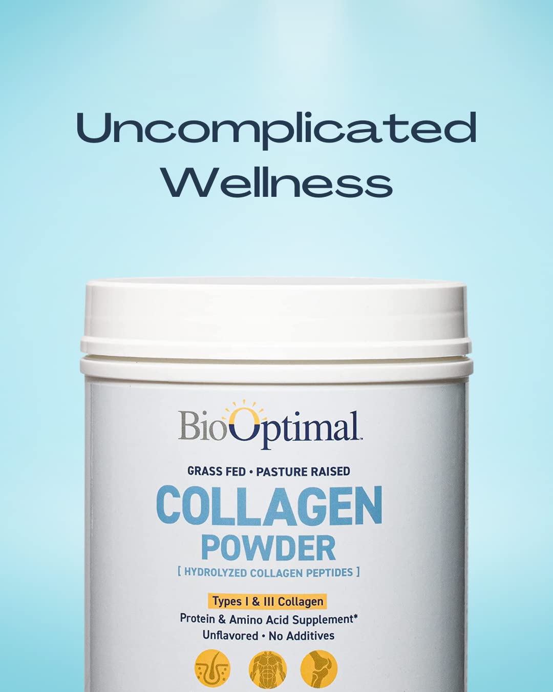 Grass-Fed Collagen Peptides Powder - Hydrolyzed Protein Supplement for Skin, Hair & Nail Health - Non-GMO, Sugar-Free Daily Collagen Boost for Men & Women (45 Servings) - Perfect for Smoothies, Coffee & Post-Workout Recovery