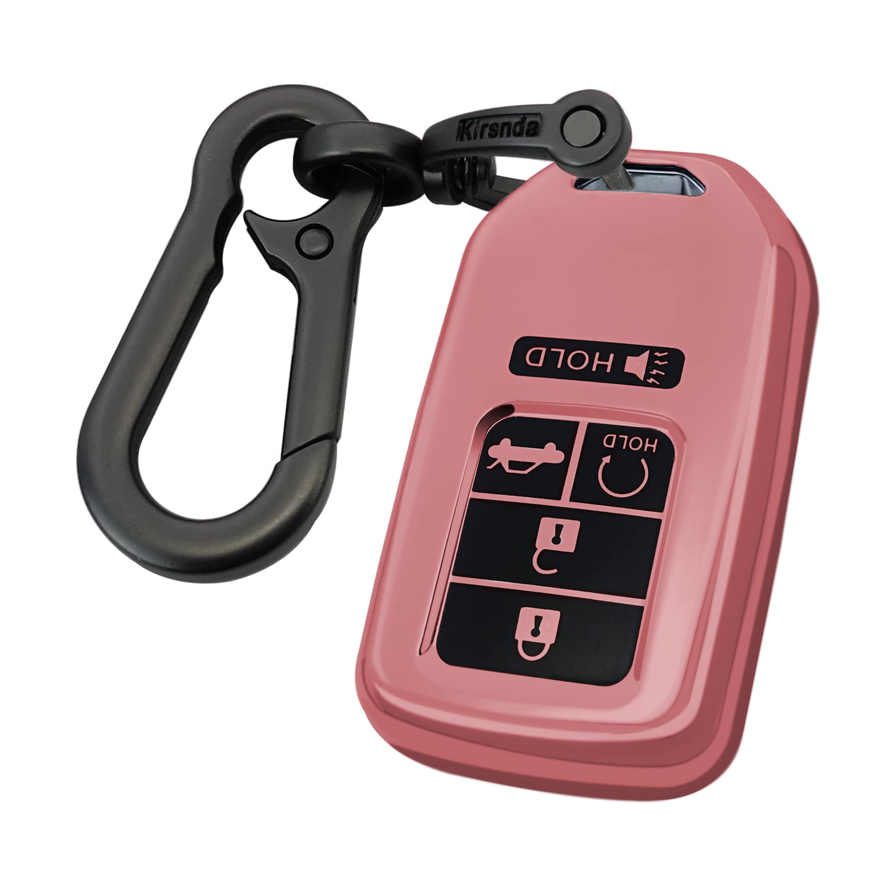 Premium Soft TPU Key Fob Cover Case for Honda Civic Accord Pilot CR-V Insight EX EX-L Touring - 4-5 Buttons Smart Remote Key Protector with Keychain (Pink) | Durable Protection & Stylish Accessory for Car Keys