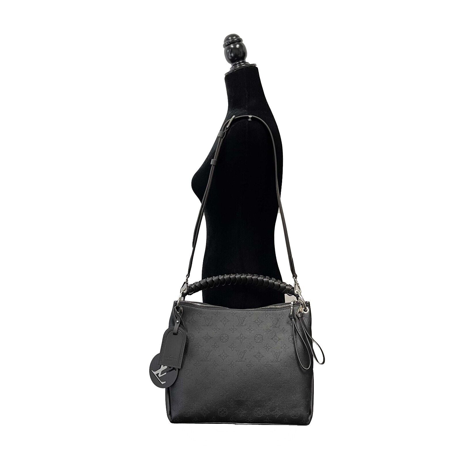 Authentic Louis Vuitton Beaubourg Hobo MM Bag in Malina Black | Top Handle & Adjustable Shoulder Strap | Luxury Crossbody Purse for Women | Perfect for Work, Travel & Evening Events