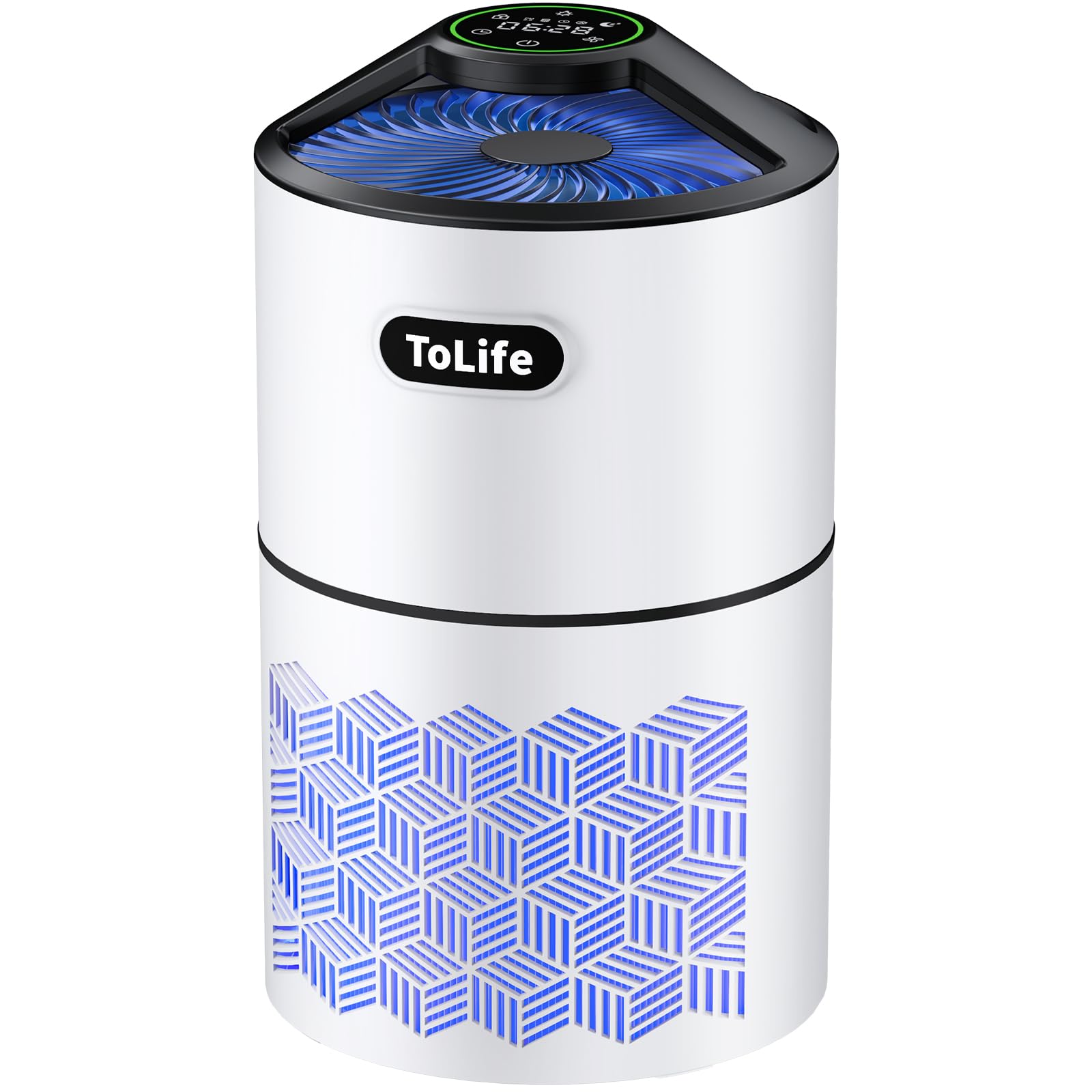 Tolife HEPA Air Purifier for Large Rooms up to 1291 Sq Ft - Smart Air Quality Sensor, Auto Mode & Timer - Removes Smoke, Pet Dander, Dust & Allergens - Perfect for Bedroom, Living Room & Office Use