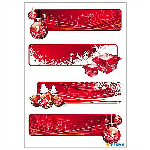 Red Glitter Stickers - 15063 Adhesive Labels for Gifts, DIY Crafts, Scrapbooking & Party Decorations