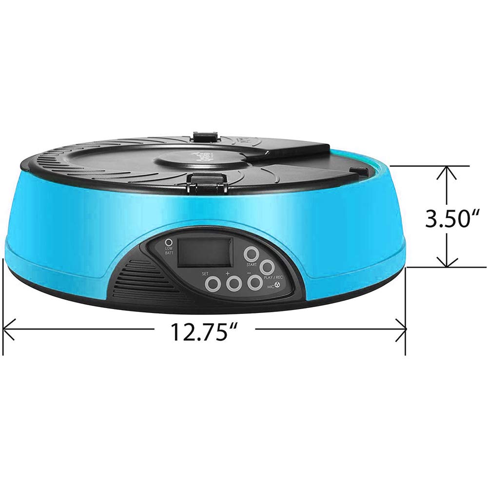 Automatic Pet Feeder - 6 Meal Programmable Dog & Cat Food Dispenser for Wet & Dry Food - BPA Free, Dishwasher Safe - Perfect for Travel, Workdays & Busy Pet Owners