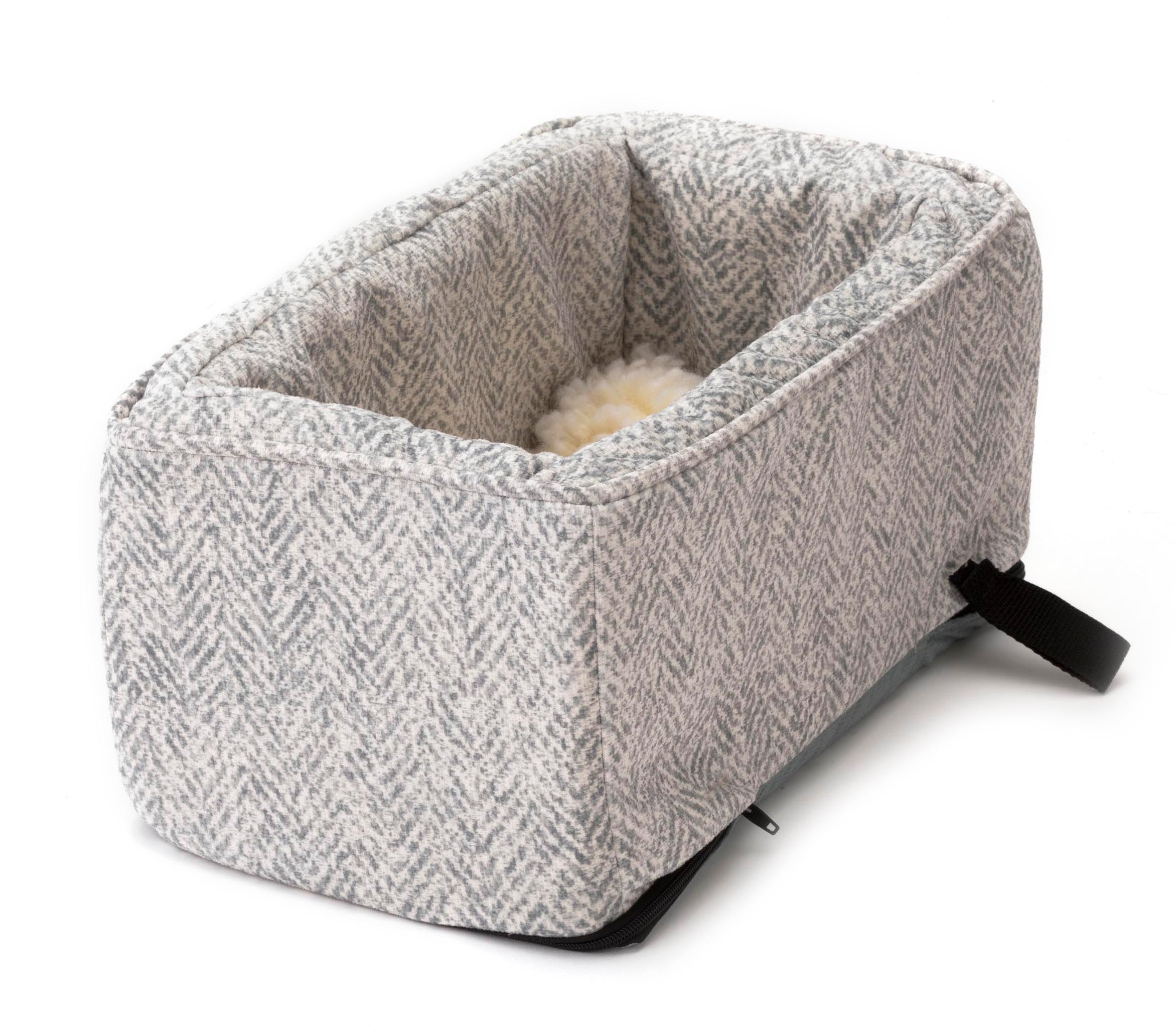 **Snoozer Small Dog Car Seat for Travel - Pet Carrier Bed for Dogs Up to 7 lbs | Safe & Calm Travel with Seat Belt Harness Strap | Removable Machine-Washable Palmer Dove Cover | Perfect for Road Trips & Vet Visits**