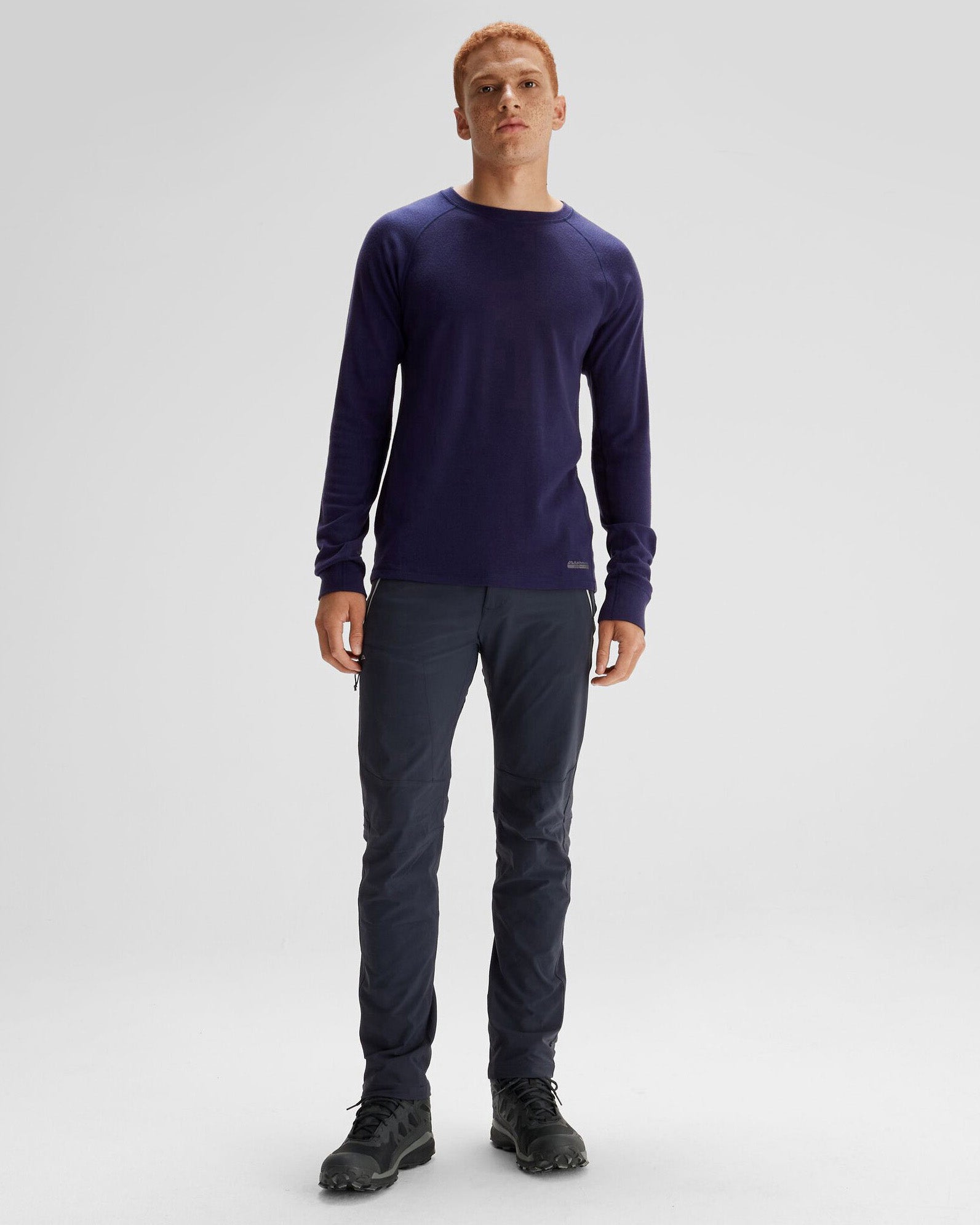 Men's K Merino 250 Long Sleeve Thermal Base Layer Top - Dark Horizon - Perfect for Hiking, Skiing & Winter Outdoor Activities