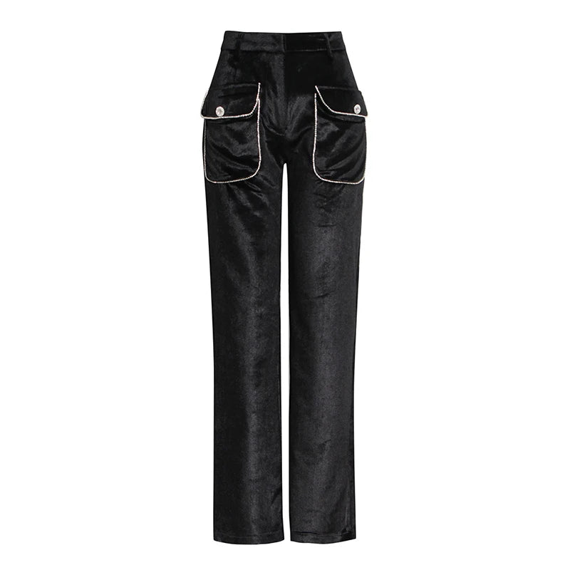 Women's Black High Waist Wide Leg Pants - Loose Fit Full Length Trousers for Casual Wear | Autumn Fashion Staple for Work, Travel & Everyday Comfort