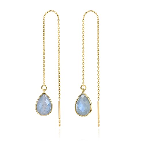 Gold Plated - labradorite drop