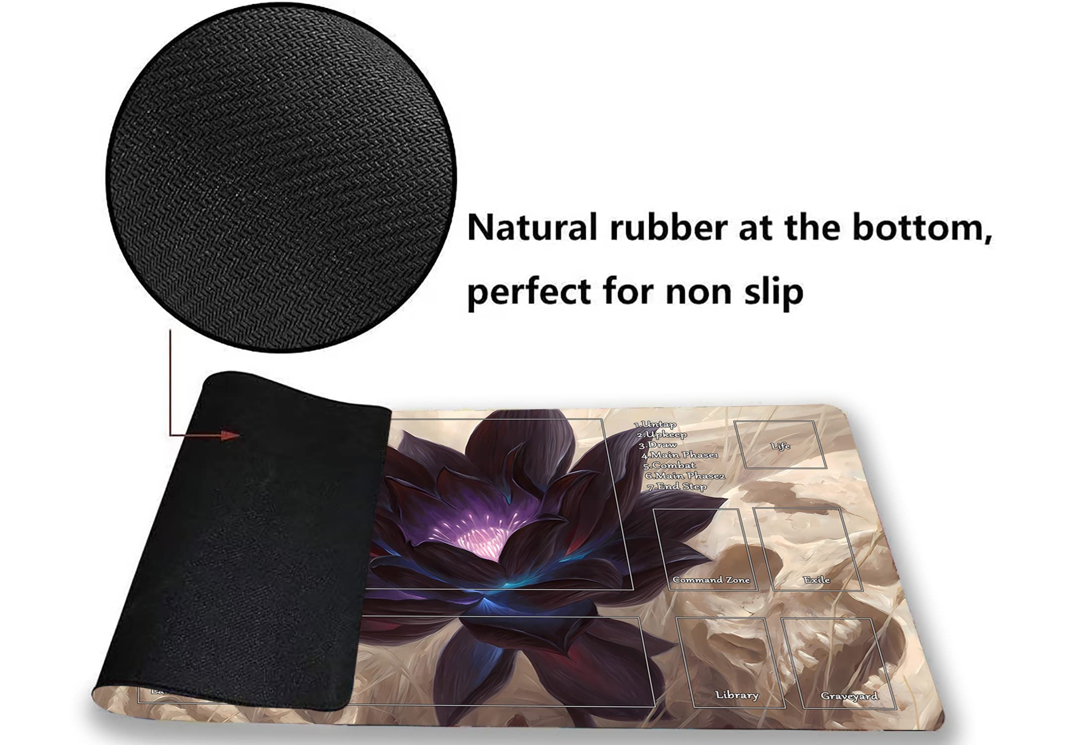 Premium MTG Playmat 24x14 Inches - Non-Slip Rubber Surface Trading Card Game Mat with Storage Bag for Magic: The Gathering, Yu-Gi-Oh, and TCG Battles - Perfect for Tournaments, Casual Play & Collectors
