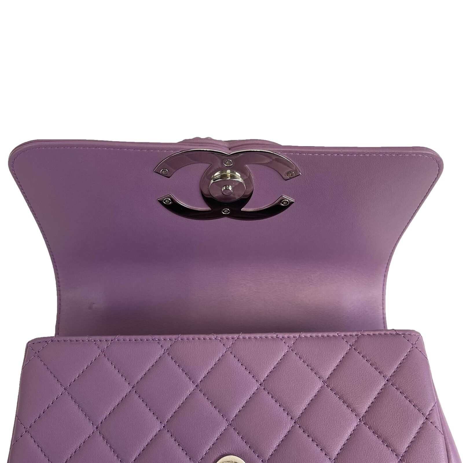 CHANEL S/S 2021 CC Classic Flap Quilted Purple Leather Crossbody Bag - Luxury Designer Handbag for Women, Perfect for Parties, Date Nights & Special Occasions