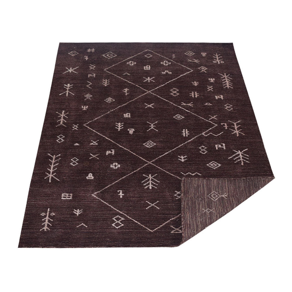 Enigma Hand Knotted Rug - Premium Handmade Wool Area Rug for Living Room, Bedroom & Dining Room - Soft & Durable Home Decor for Modern & Traditional Interiors