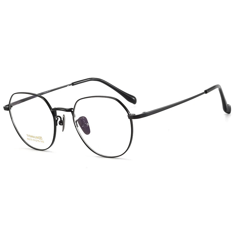 Bclear Women's Full Rim Flat Top Round Titanium Eyeglasses Frame 48669 - Lightweight & Durable Glasses for Work, Reading & Fashion - Perfect for Office, Study & Daily Wear