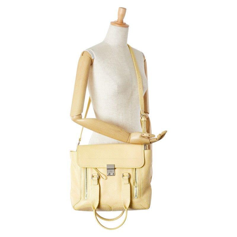 3.1 Phillip Lim Genuine Leather Pashli Medium Satchel - Two-Way Handbag for Women, Perfect for Work, Travel & Everyday Use