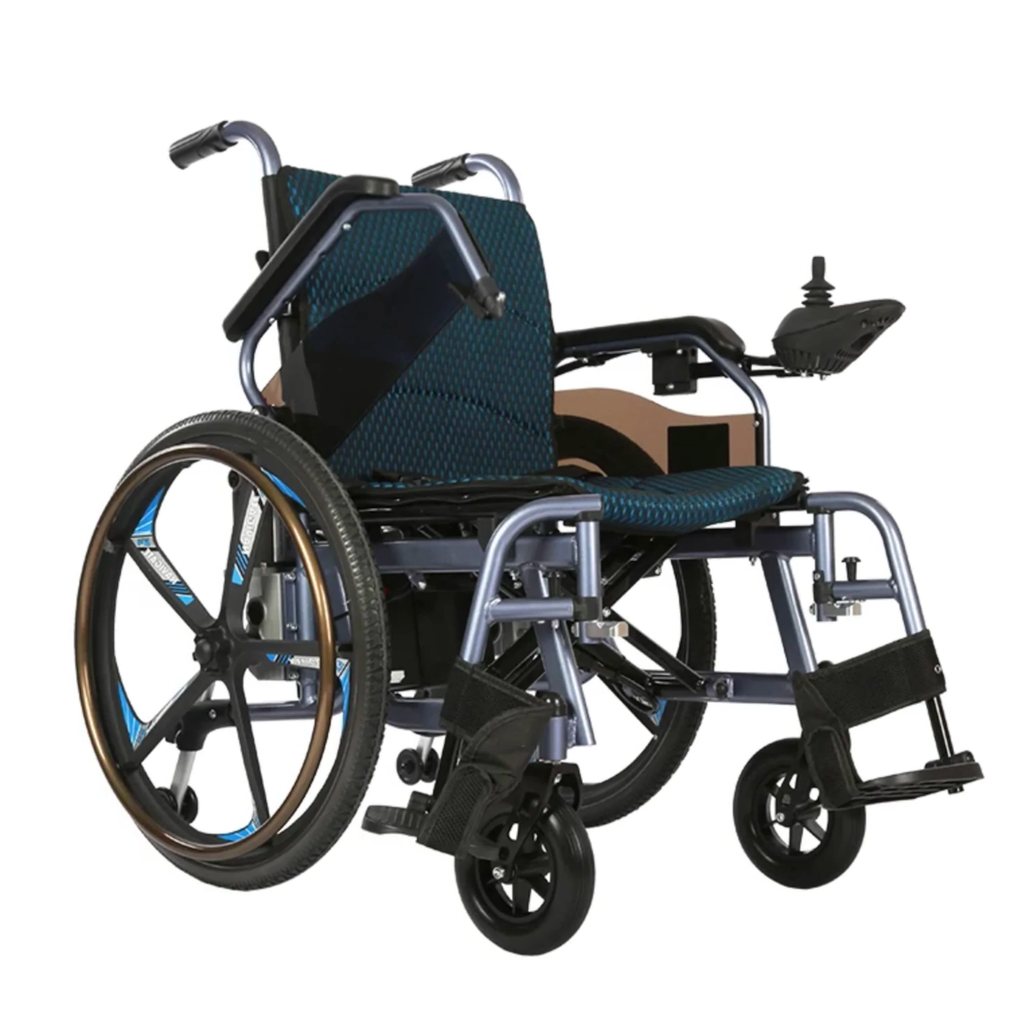 JRWD503 Economy Dual Function Power Wheelchair - Lightweight Foldable Electric Mobility Scooter for Seniors & Adults - Indoor & Outdoor Use for Shopping, Travel & Daily Activities
