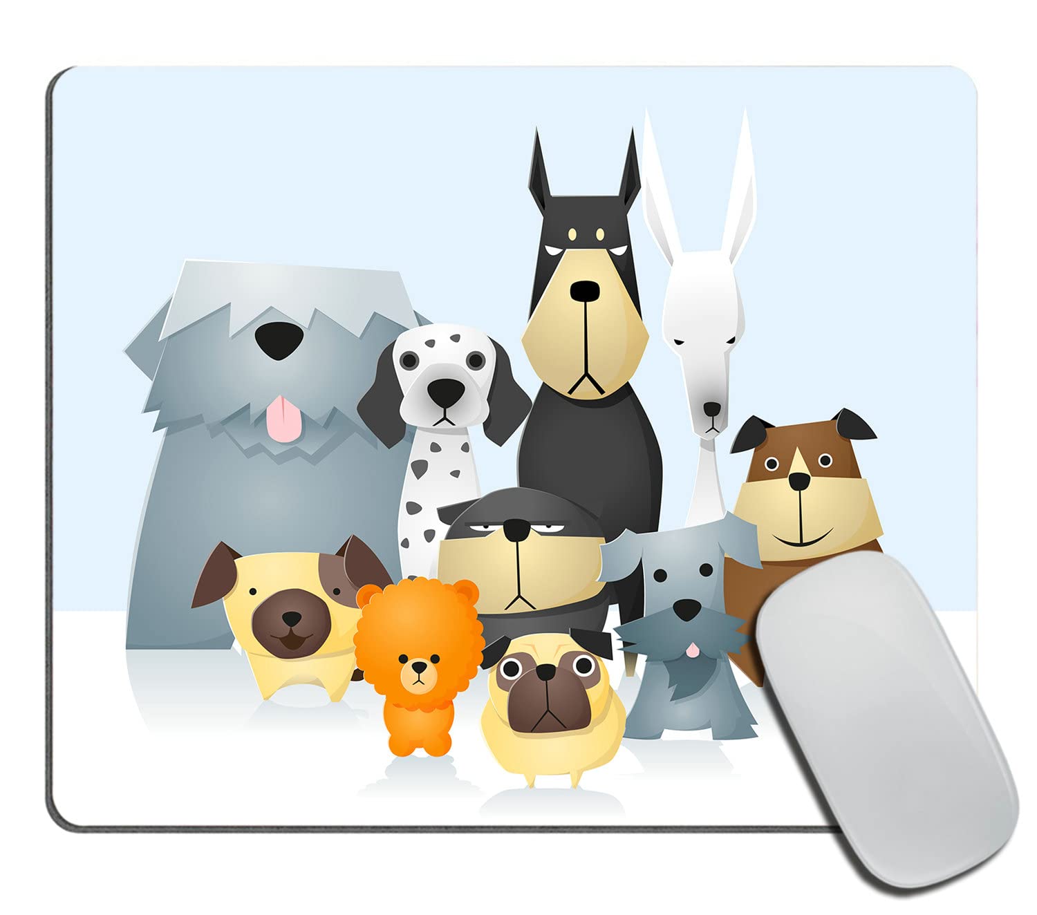 Non-Slip Rubber Base Gaming Mouse Pad - Cute Dog Design for Computer, Laptop & Office Use (9.5x7.9 Inches) | Perfect for Wireless Mouse, PC Gaming & Workstations