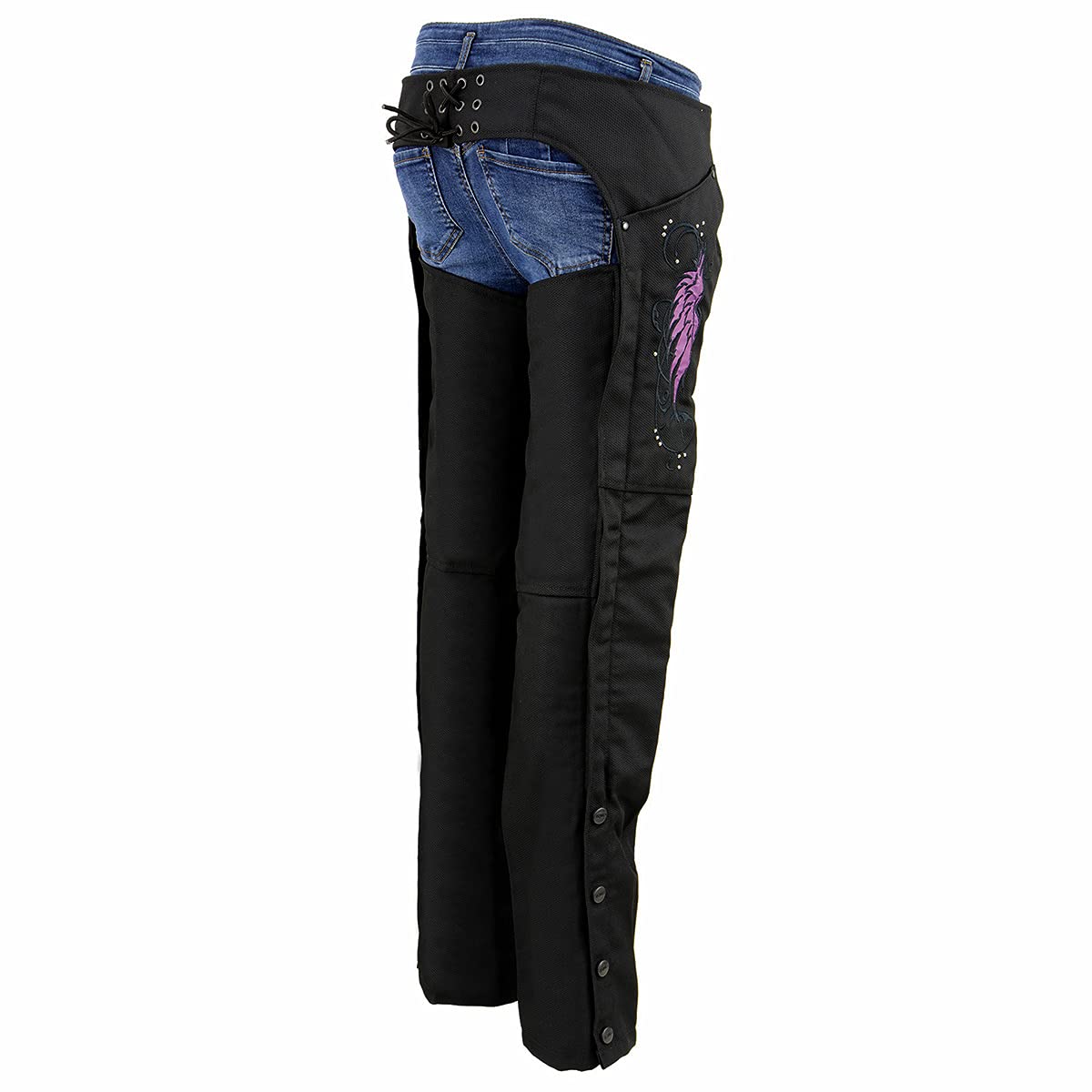 Milwaukee Leather Premium Textile Motorcycle Riding Chaps for Women - Small Size - Durable & Comfortable for Harley, Cruiser & Adventure Biking