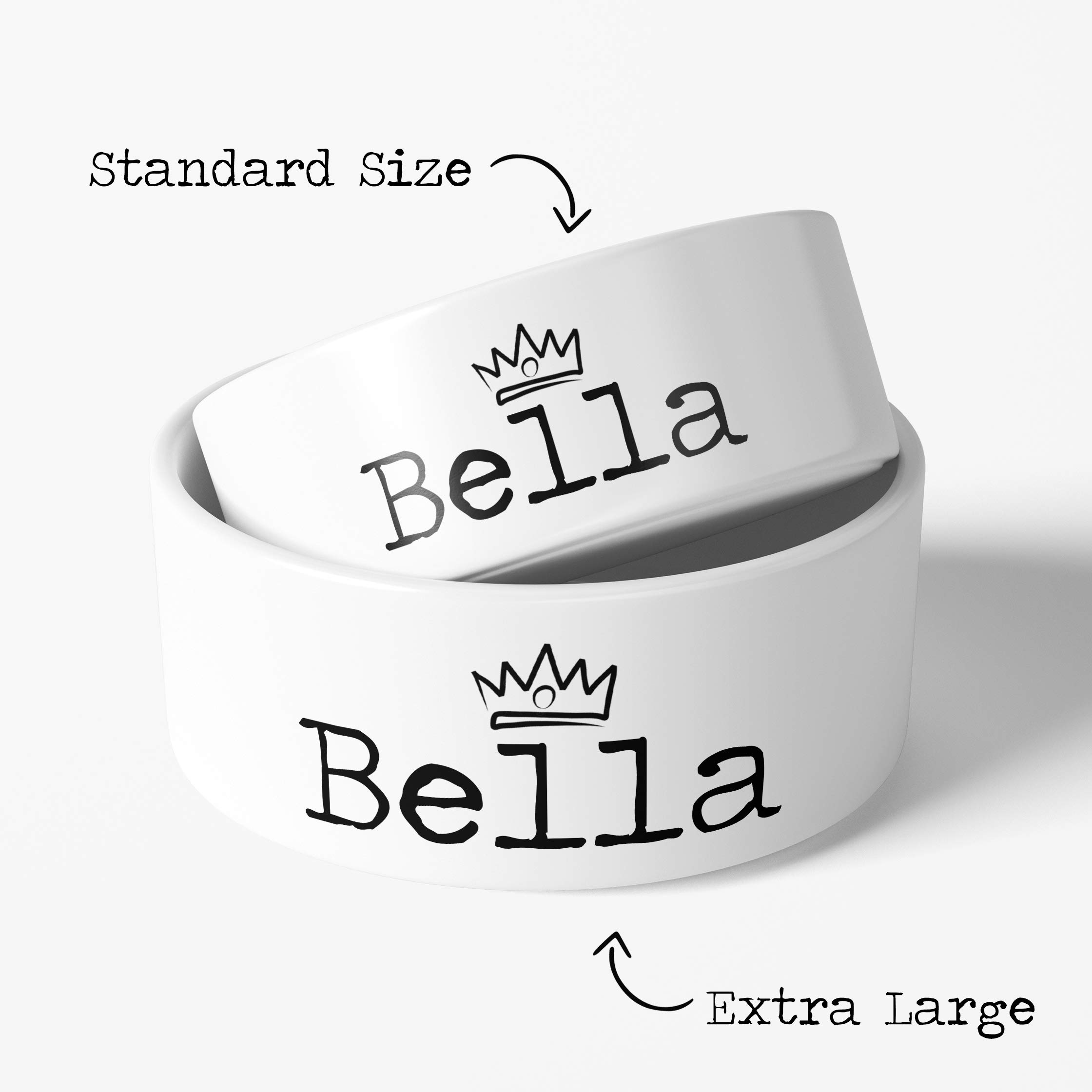Personalized Ceramic Dog Bowl - Custom Design & Color with Your Pet's Name - Perfect for Mealtime, Travel, or Gift for Dog Lovers