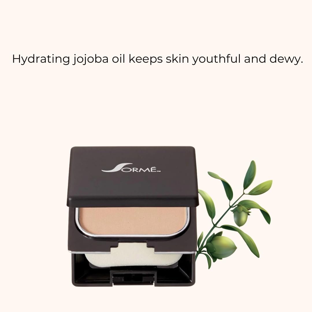 Sorme Cosmetics Believable Finish Powder Foundation - Natural Buff Shade | Oil-Control, Long-Lasting Coverage for Flawless Matte Look | Perfect for Daily Wear & Special Occasions